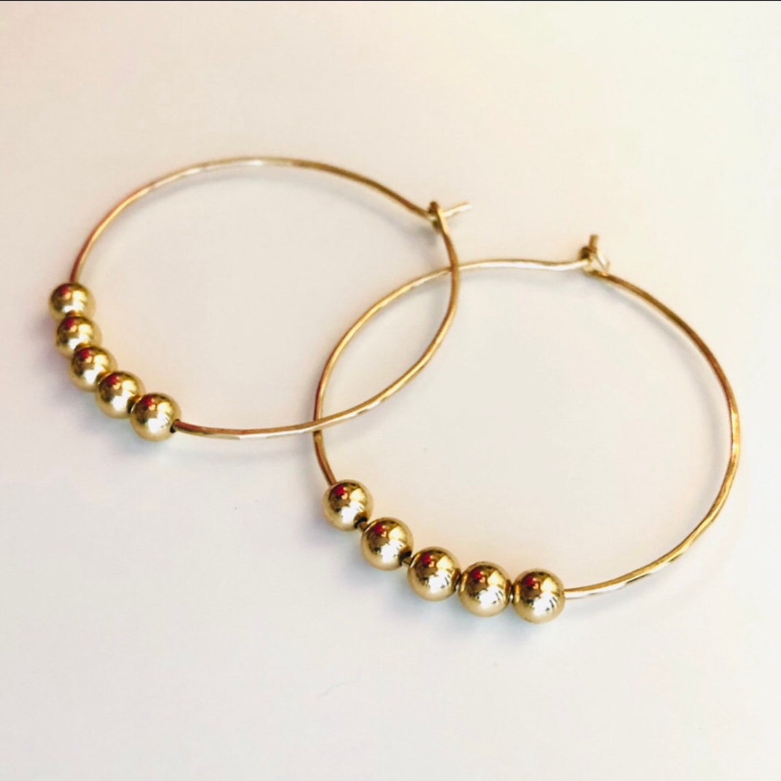 Balls Hoop Earrings Circle Hoops Earrings Everyday Basic Etsy Australia