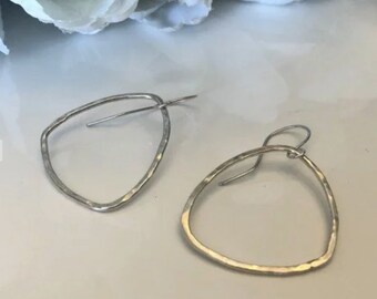 Organic Triangle Earrings