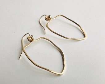 Pendientes de flecha, pendientes de punta de flecha, plata de ley, relleno de oro, martillado a mano y texturizado, hecho a mano, pendientes colgantes joyas, dirección, amor
