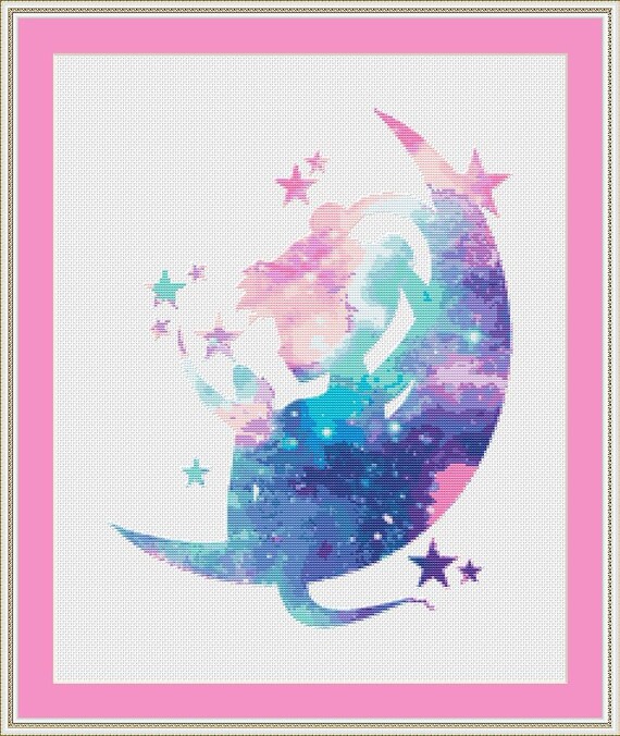 Sailor Moon Cross Stitch Pattern Pdf Galaxy Cross Stitch Etsy