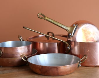 Vintage HOWARD Made In France Copper Skillet Pan