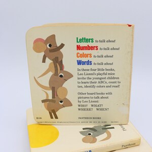 Vintage LEO LIONNI Books, When Where Numbers Children's Board Books ...