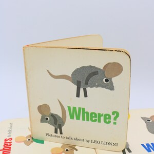 Vintage LEO LIONNI Books, When Where Numbers Children's Board Books ...