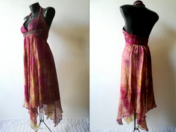 Buy ABS by Allen Schwartz Women's Plus-Size Pleated Chiffon Gown with  Flutter Sleeves Online at desertcartKUWAIT