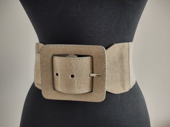 Beige Elastic Vintage Belt for Woman, Ladies Stre… - image 8