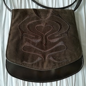 Kleine Damen Umhängetasche, Retro Braune Leder Geldbörse, Vintage Frau Handtasche, elegante weibliche Tasche mit langem Griff