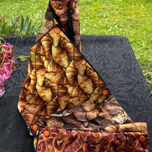 Rolo de papel toalha quadrado lavável 6 folhas zero desperdício zd rolo toalhas reutilizáveis cozinha aperitivo churrasco BRETZEL Pão croissants