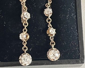 3789 – Diamond Yellow Gold Earrings
