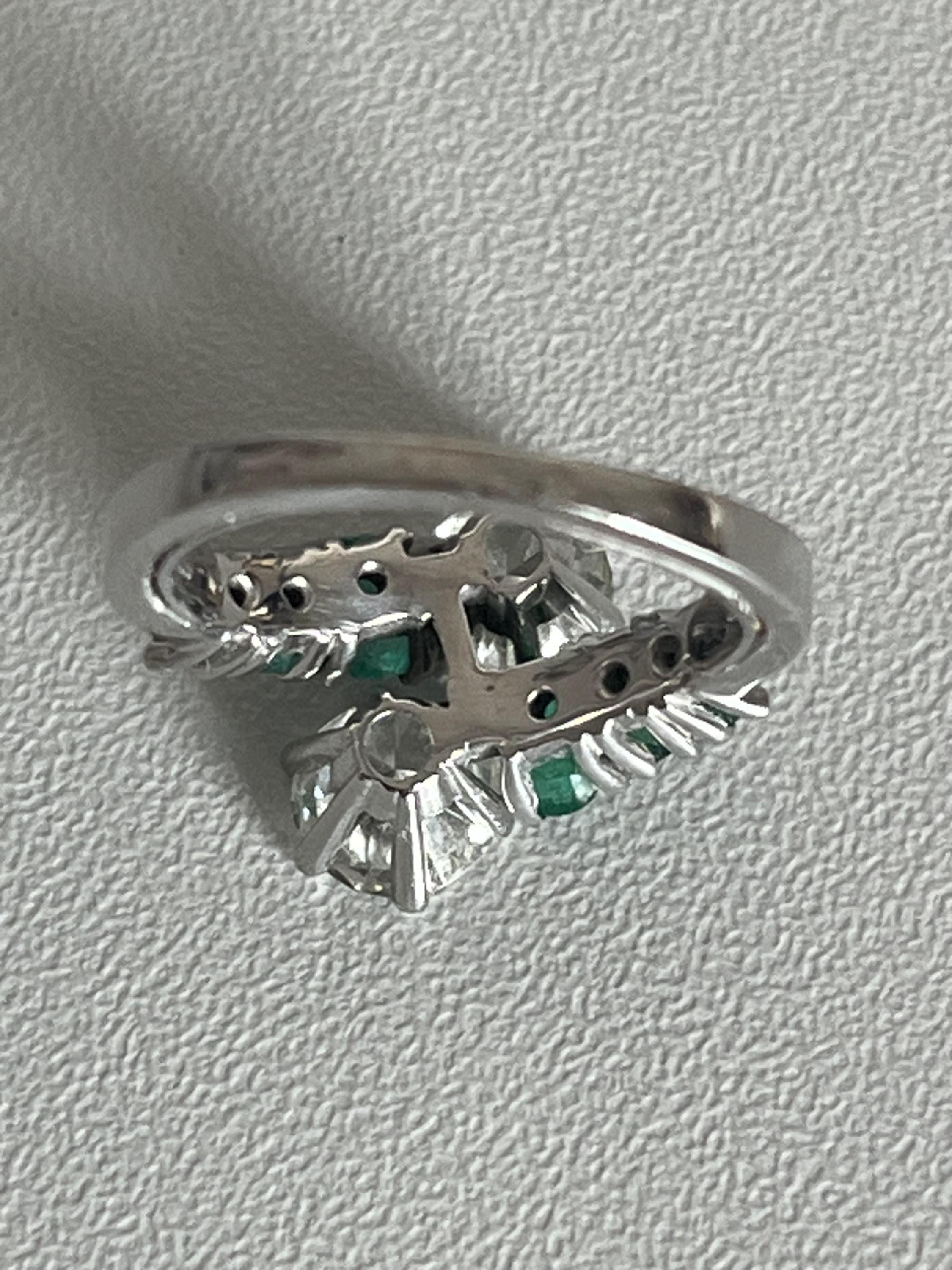 Bague Toi Et Moi En Or Gris 18K Sertie De Diamants - Taille 53 - Parfait état - Modèle MP2382