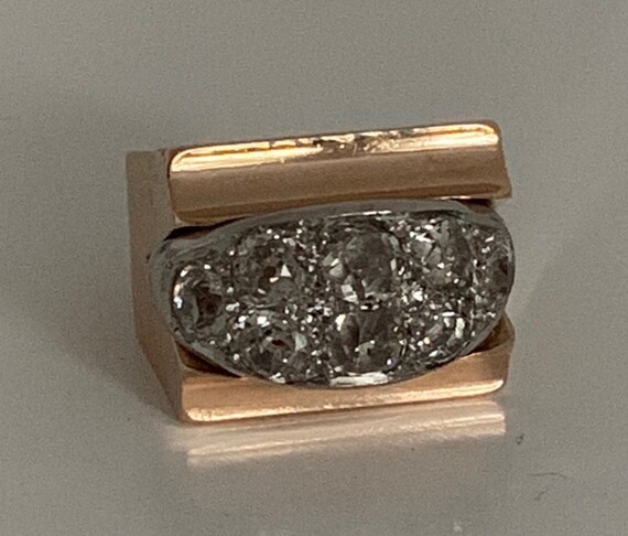 Ring Tank Tank Gold Yellow Diamonds 40s