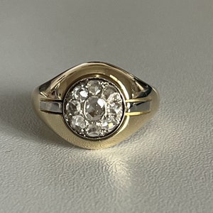 Alliance Américaine Or Gris 18 Carats Avec Diamants 2,10 Carats - Taille 51 - Occasion