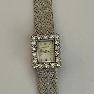 4111 – Jaeger Lecoultre White Gold Diamonds Watch
