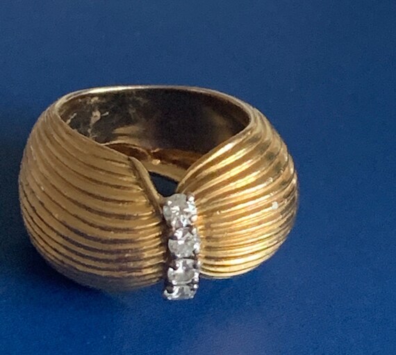 Ring Turban Gold Yellow Diamonds