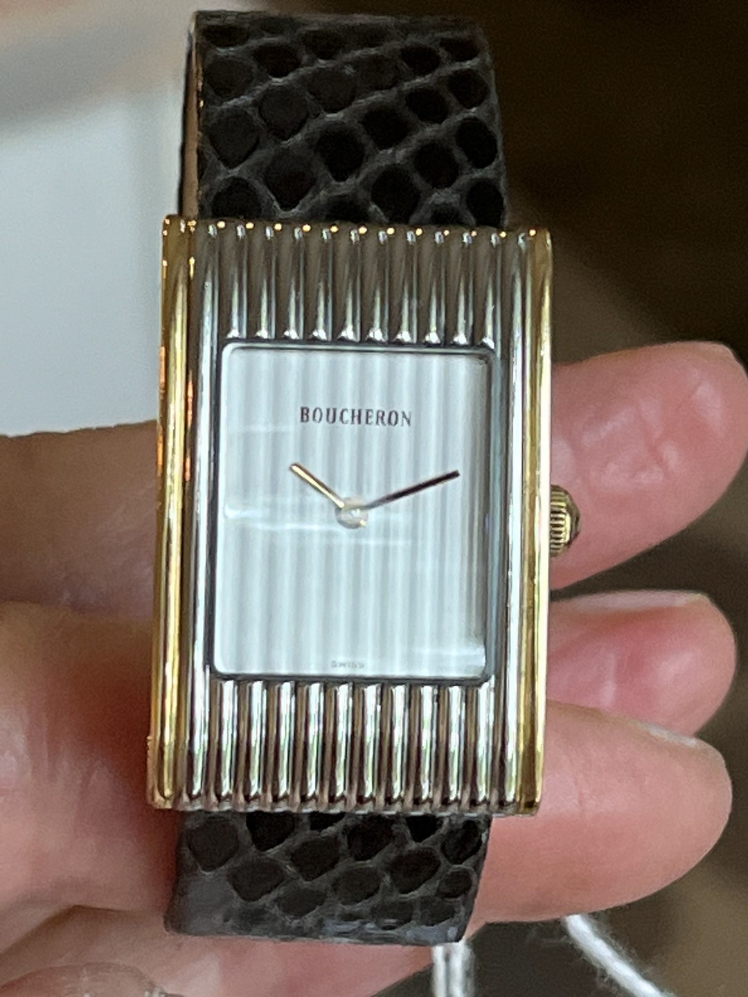 4053- Boucheron Reflet Yellow Gold Watch - Etsy Israel display picture 1
