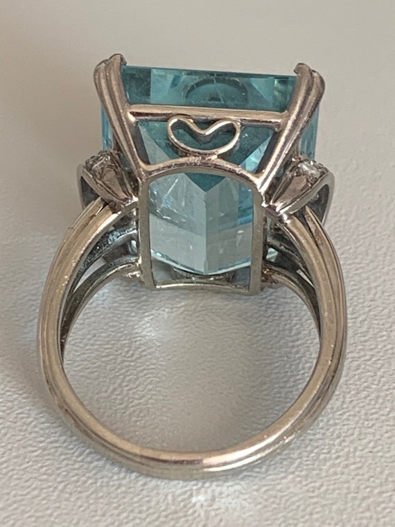 2965 Anillo de oro blanco aguamarina diamantes 60s - Etsy España 2965 Anillo de oro blanco aguamarina diamantes 60s - Etsy España