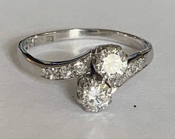 3149- Ring You & Me White Gold Diamonds