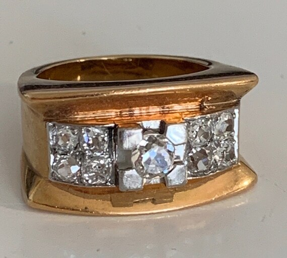 Ring Tank Tank Gold Yellow Diamonds 40s