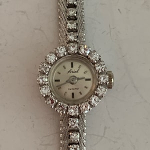 3265 – Watch Lady Gold Grey Diamonds 70s