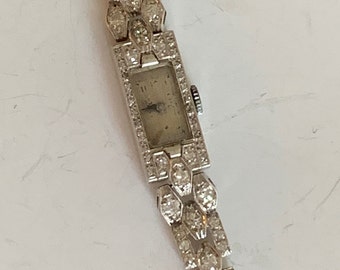 174500円 69270【WELSON】Antique Diamond Platinum Lady's