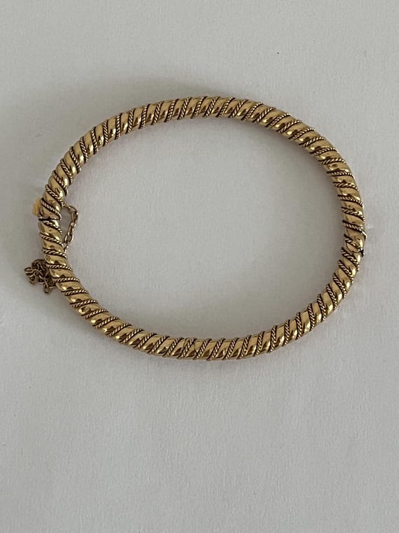 7020- Bracelet Ancien Or Jaune Torsadé - image 1