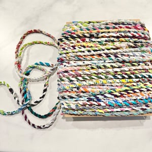 Upcycled Fabric Twine - Multi-Colored - Sold by the Yard