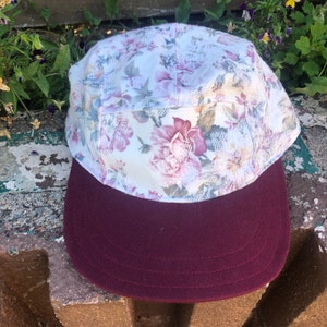 Upcycled Five Panel Hat - Medium - Floral