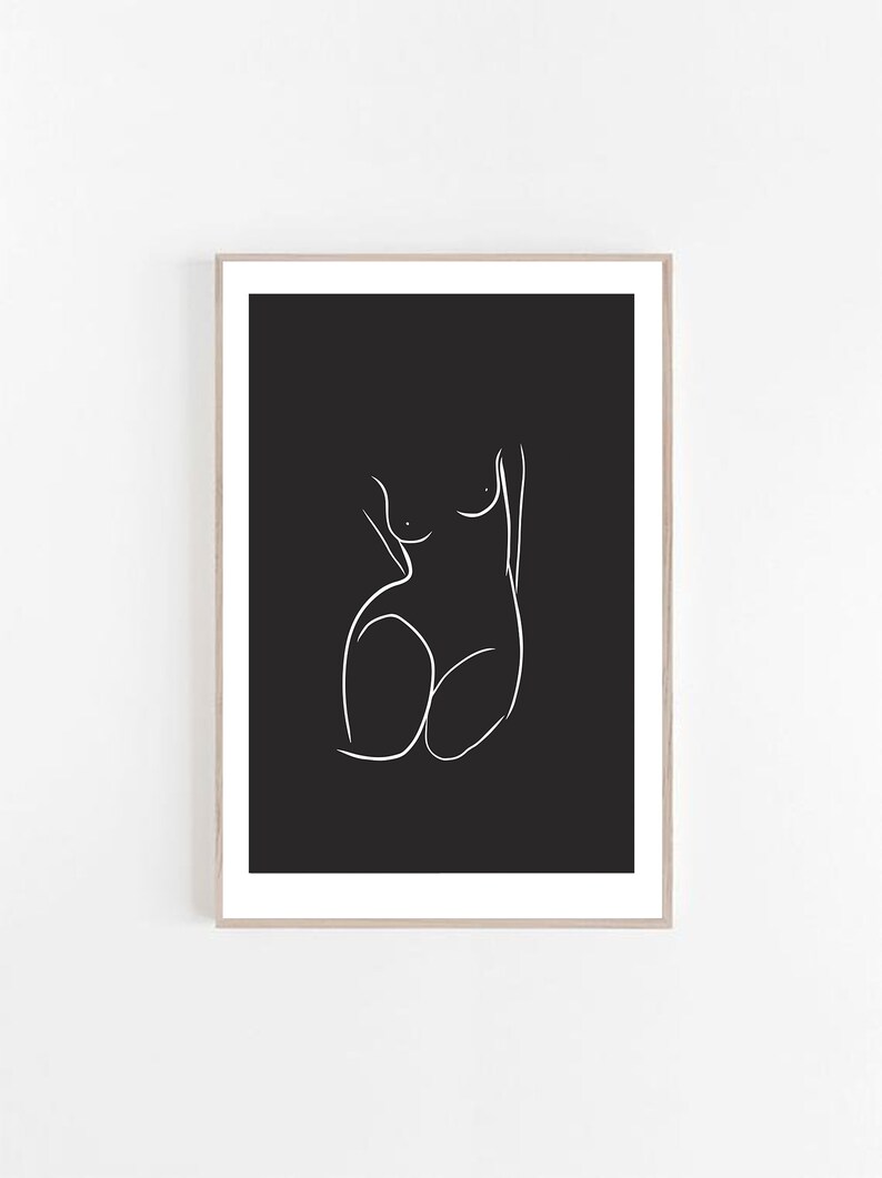 Picasso Woman Sketch Nude Female Print Art Minimal Line - Etsy