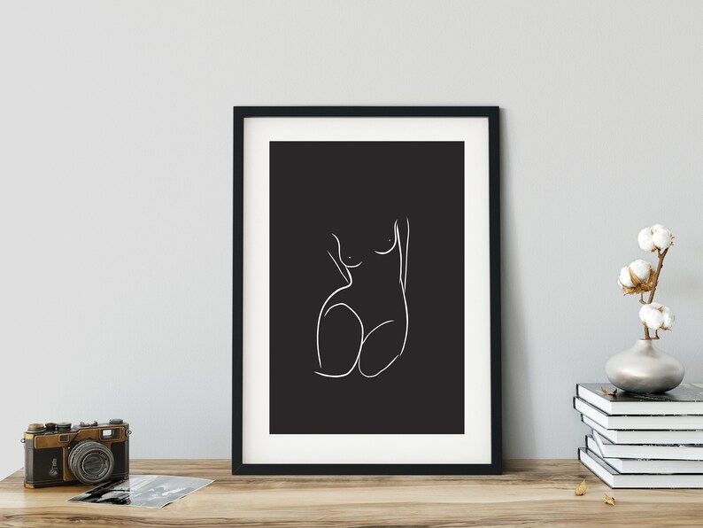 Picasso Woman Sketch Nude Female Print Art Minimal Line | Etsy
