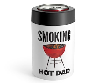 Custom dad can cooler, Gift for grill lover, grill master gift, beer can cooler, Fathers day gift , BBQ dad drink cooler, BBQ lover