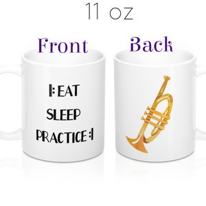 Trumpet player mug, gift for trumpet player, trumpet player gift, brass player, musician mug, trumpet teacher, trumpeter mug, music major