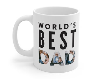 Personalized photo father's day mug, world's best dad mug, Dad Birthday gift, photo gift for Dad, Dad gift from daughter ,best dad mug