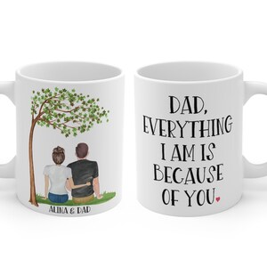 Personalized mug for father, Father&#39;s Day mug, Personalized Father daughter son mug, gift for dad, Father&#39;s Day gift from daughter