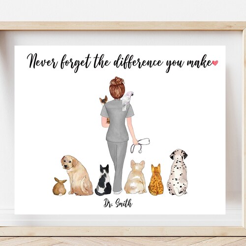 Vet Tech Gift Veterinarian Gift Personalized Veterinarian Etsy
