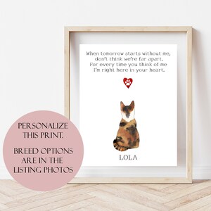 Pet loss memorial print, Cat memorial print, Dog memorial print, Pet remembrance print, pet sympathy gift, Memorial Art