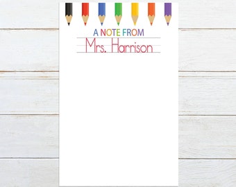 Personalized teacher notepad, teacher notepad personalized, teacher notepad, personalized notepad for teacher, back to school gift