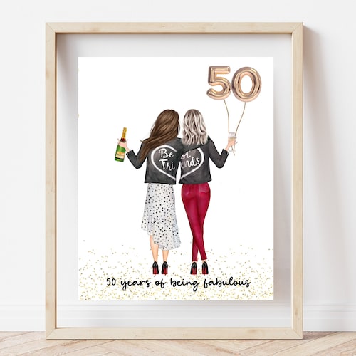 50th Birthday Best Friend 50 Years of Being Fabulous 50 Etsy