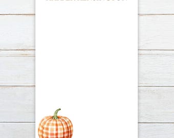 Personalized Pumpkin Stationery Notepad - Custom Name Notepads for Fall, Autumn-Themed Notepad, Customizable Stationery for Gifts, Notepad