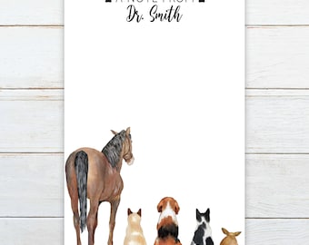 Personalized veterinarian notepad, vet tech gift, veterinarian gift, customized vet gift, vet tech week gift, animal notepad