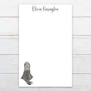 Gift for Bearded Collie owner, Bearded Collie notepad, personalized pet notepad, Bearded Collie lover gift, personalized animal notepad