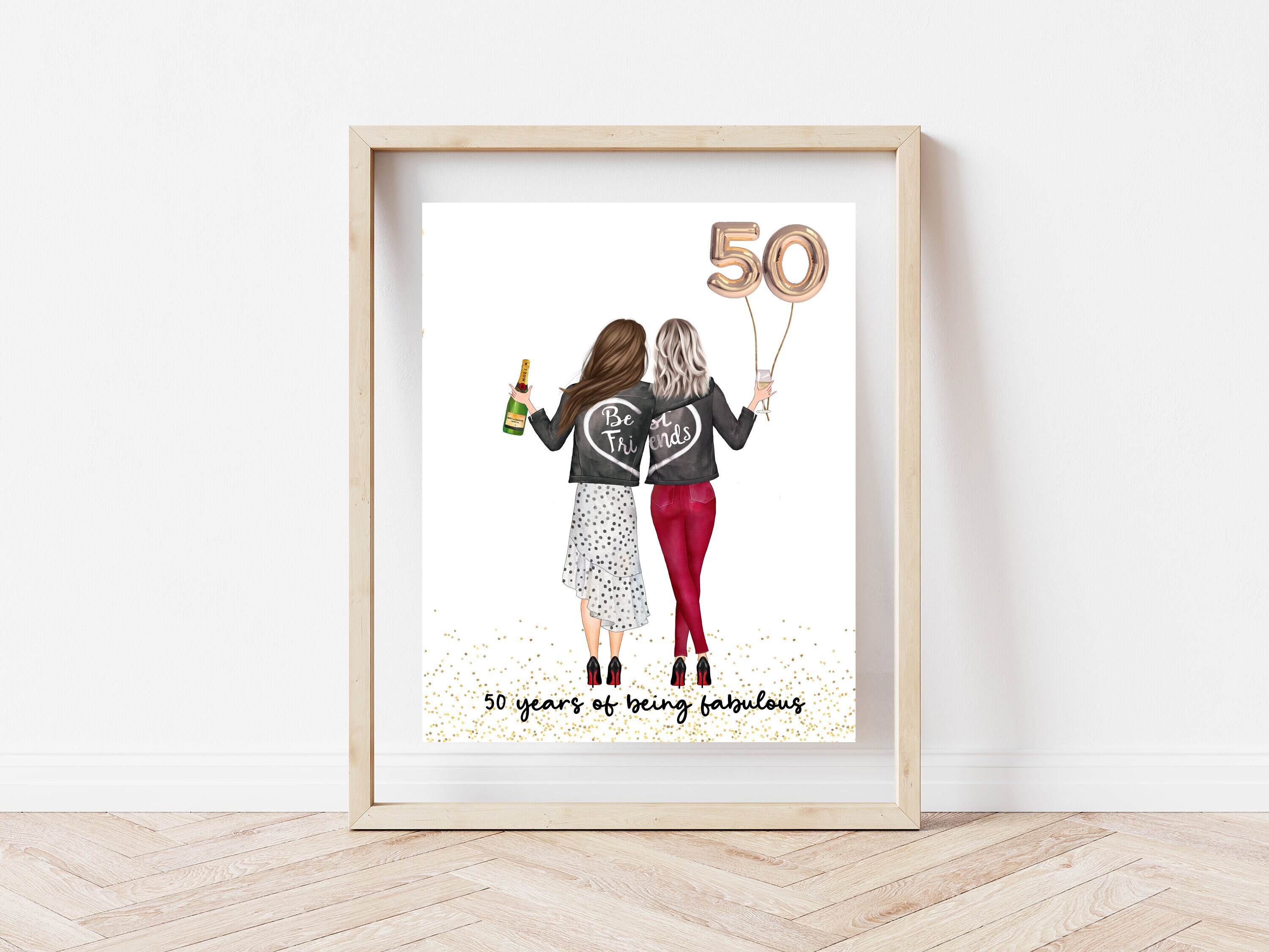 50th Birthday Best Friend 50 Years of Being Fabulous 50 Etsy