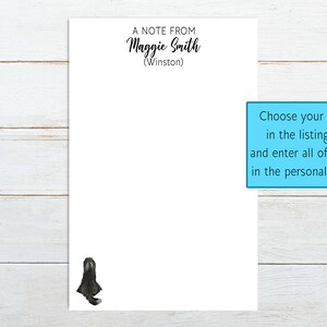 Gift for Bearded Collie owner, personalized pet notepad, Bearded Collie lover gift, Bearded Collie dog notepad, personalized animal notepad