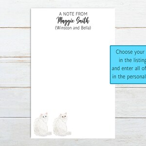 Gift for Persian Cat owner, Persian Cat notepad, personalized pet notepad, Persian Cat lover gift, personalized animal notepad, cat notepad