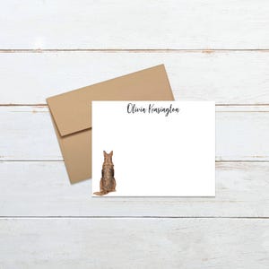 Personalized German Shepherd dog Flat Note Cards with Kraft Envelopes – Custom Stationery Set, Perfect for Invitations and Gifts