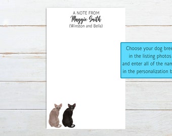 Gift for Sphynx Cat owner, Sphynx Cat notepad, personalized pet notepad, Sphynx lover gift, personalized animal notepad, cat lover notepad