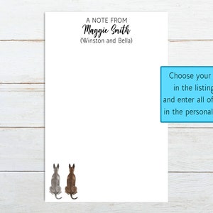 Gift for Belgian Malinois owner, Malinois notepad, personalized pet notepad, Belgian Malinois lover gift, personalized animal notepad