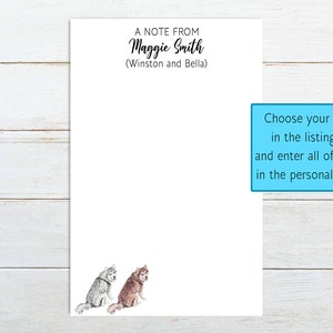 Gift for Alaskan Malamute owner, Malamute notepad, personalized pet notepad, Alaskan Malamute lover gift, personalized animal notepad