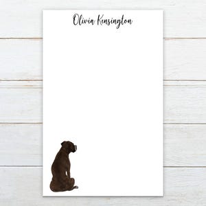 Gift for Boxer dog owner, personalized pet notepad, Boxer lover gift, personalized animal notepad, dog lover notepad