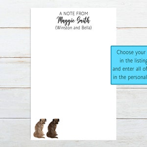 Gift for Border Terrier owner, Border Terrier notepad, personalized pet notepad, Border Terrier lover gift, personalized animal notepad