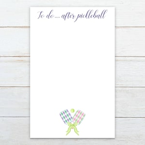 Fun pickleball notepad, pickleball league gift, pickleball team, pickleball stationery, pickleball player gift