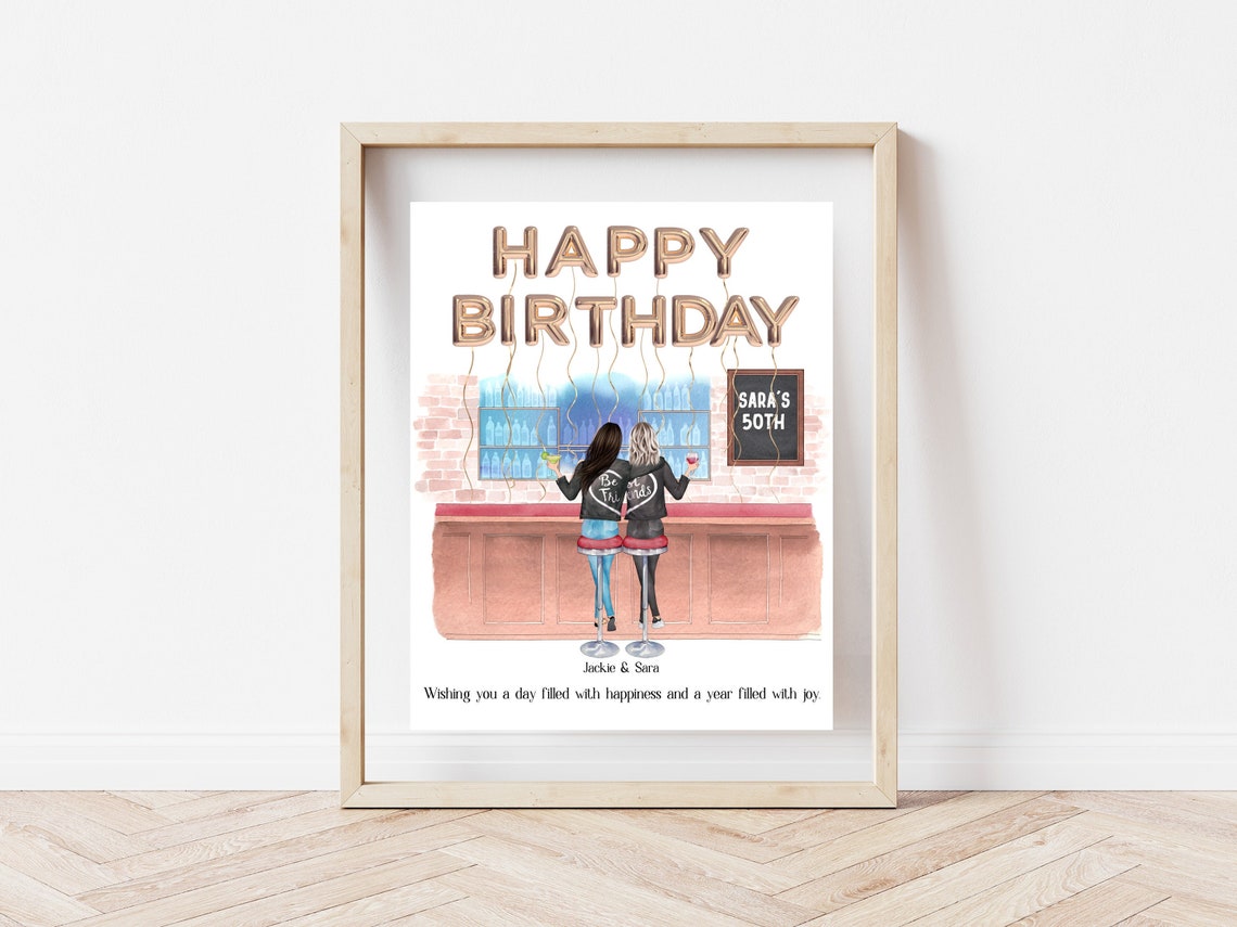 50th Birthday Best Friend 50 and Fabulous 50 Birthday Gift - Etsy